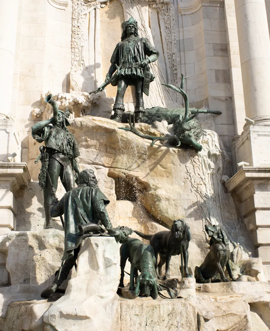 Matthias Fountain, Royal Guards Building, and Royal Riding Hall